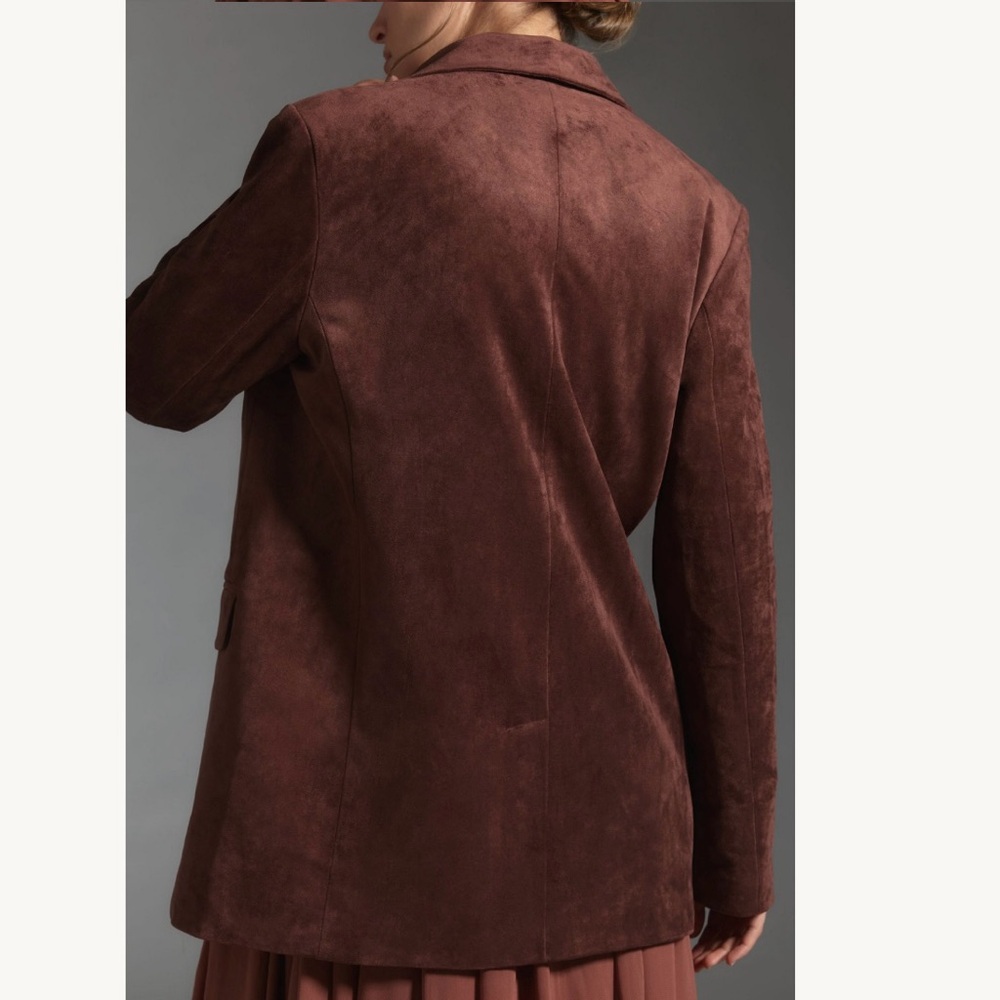 Dolan Left Coast Anthropologie Faux-Suede Boyfriend Blazer Size Small Oversized - Picture 2 of 10